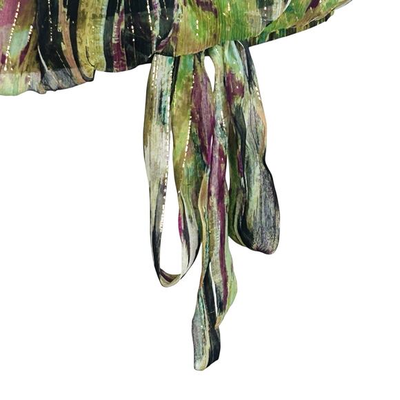 Cache Vintage Y2k Fairy Beaded Silk Metallic Cami Top Small Abstract Boho USA - Picture 8 of 10